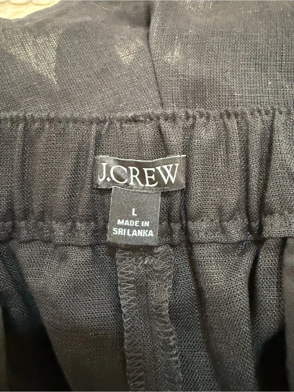 J. Crew Black Linen Tailored Bermuda Shorts